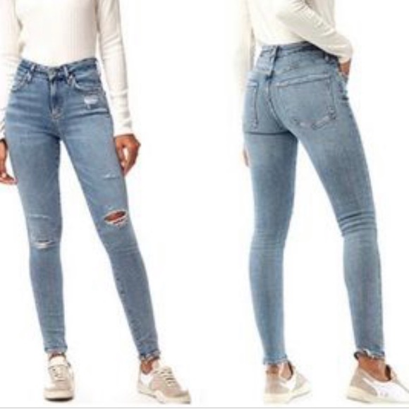 Agolde Sophie Hi Rise Distressed Jeans - Picture 9 of 13